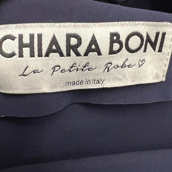 Chiara Boni Maldina Bell-Sleeve Ruffle Dress, Navy Blue 42 (6) - Picture 5 of 5